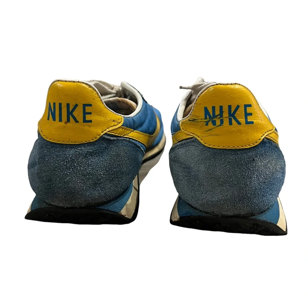 RARE! MENS Vintage Nike Waffle Trainer 1981 Blue &Yel Athletic Running Sneaker 9 - Picture 7 of 15